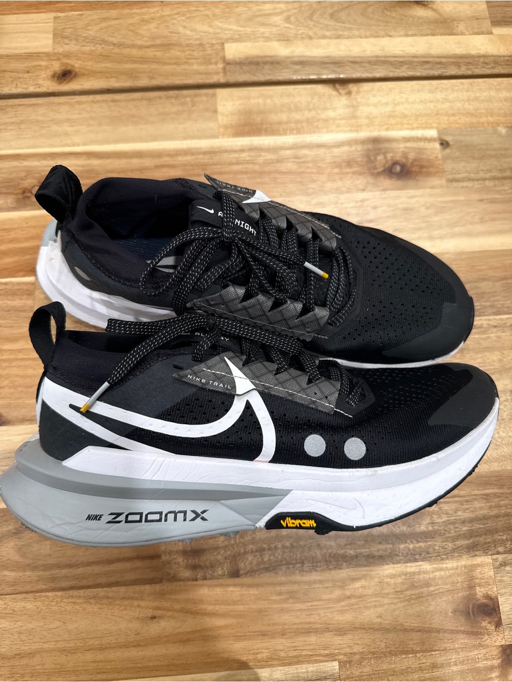 Nike Men’s Black and White ZoomX Zegama Trail Running Shoes